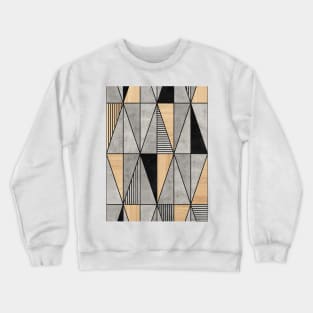 Concrete and Wood Triangles Crewneck Sweatshirt